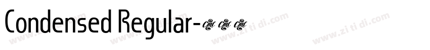 Condensed Regular字体转换
